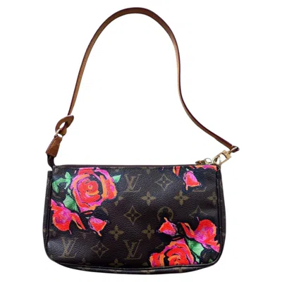 Pre-owned Louis Vuitton Limited Edition Stephen Sprouse Monogram Rose Accessories Pochette In Red