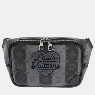 Pre-owned Louis Vuitton Limited Edition Stripes Monogram Eclipse Canvas Nigo Modular Sling Bag In Black