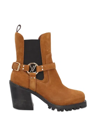 Pre-owned Louis Vuitton Limitless Ankle Boots In Brown