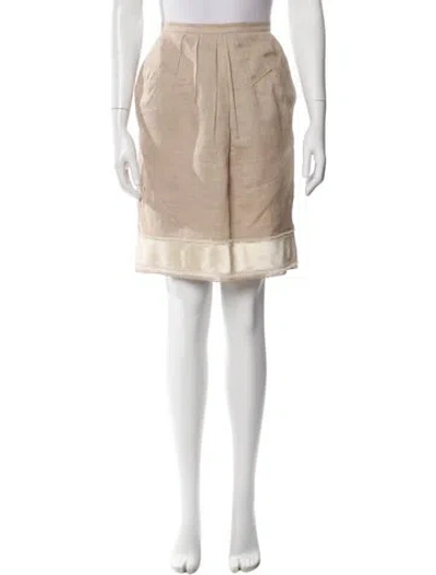 Pre-owned Louis Vuitton Linen Knee-length Skirt In Neutral