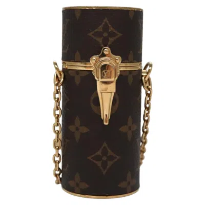 Pre-owned Louis Vuitton Lipstick Brown Canvas Clutch Bag ()
