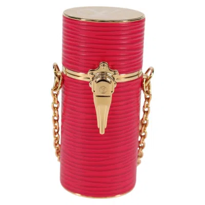 Pre-owned Louis Vuitton Lipstick Red Leather Clutch Bag ()
