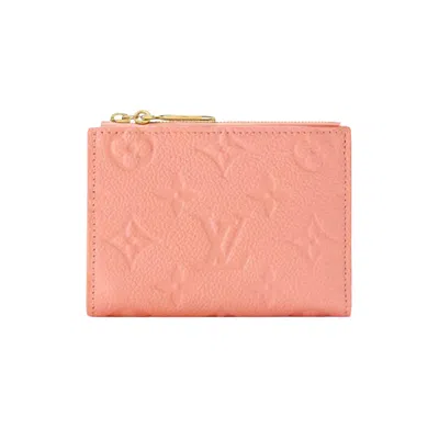 Pre-owned Louis Vuitton Lisa Wallet 'peach Monogram Embossed Empreinte Cowhide Leather' | Pink | Women's Size