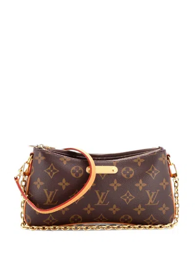 Pre-owned Louis Vuitton Liv Pochette Monogram Canvas Crossbody Bag In Brown