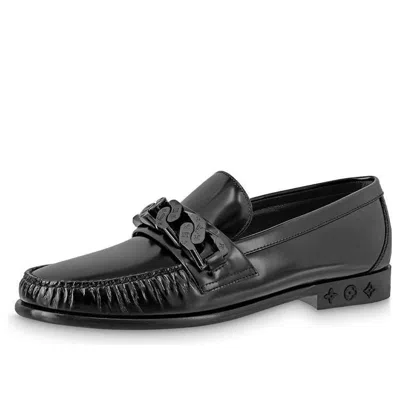 Pre-owned Louis Vuitton Loafers 'black With Gathered Pleats'