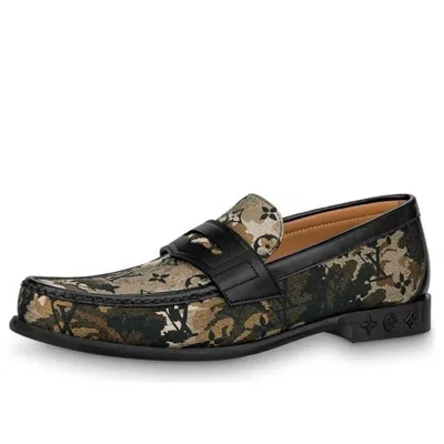Pre-owned Louis Vuitton Loafers 'brown Camouflage Monogram' In Multi