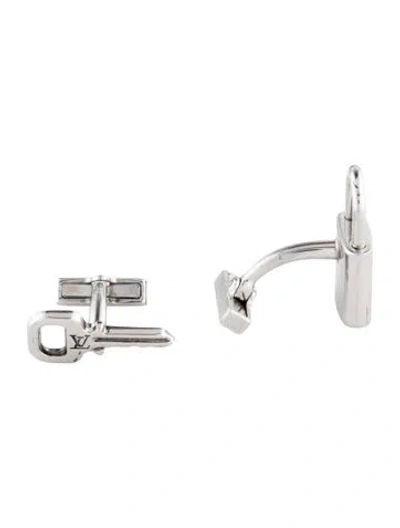 Pre-owned Louis Vuitton Lock & Key Cufflinks In Multicolor