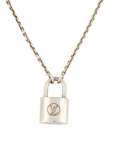 Pre-owned Louis Vuitton Lock It Pendant Necklace, 19" In Multicolor