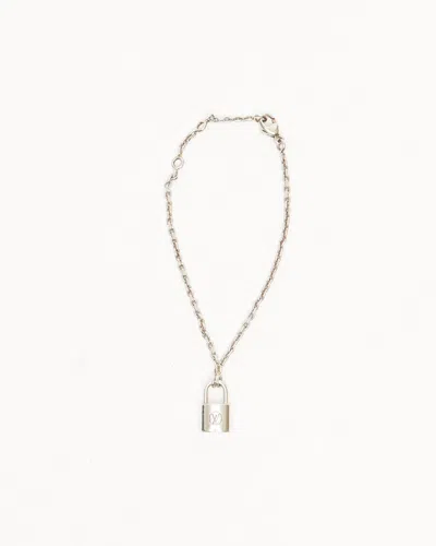 Pre-owned Louis Vuitton Lock It Silver Bracelet