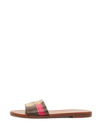 Pre-owned Louis Vuitton Lock It Slides In Brown