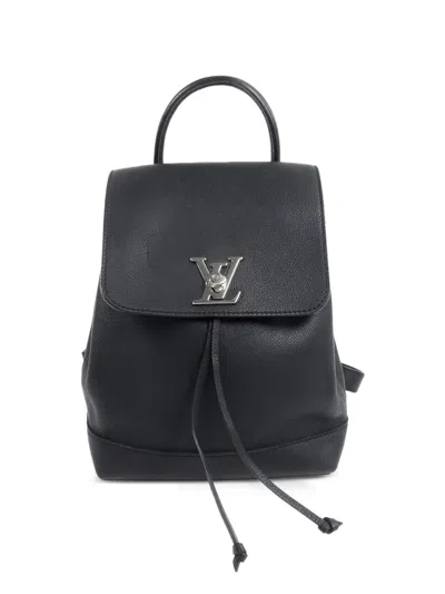 Pre-owned Louis Vuitton Lock Me Backpack In Black
