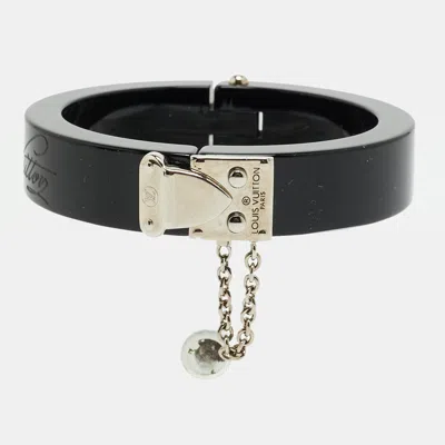 Pre-owned Louis Vuitton Lock Me Resin Silver Tone Bracelet