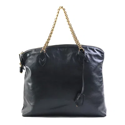 Pre-owned Louis Vuitton Lockit Black Leather Tote Bag ()
