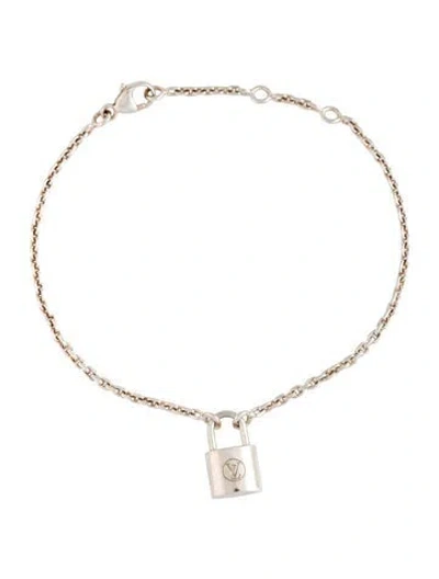 Pre-owned Louis Vuitton Lockit Charm Bracelet, 6.75" In Multicolor