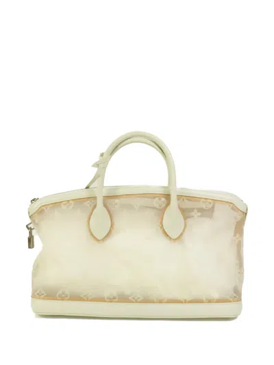 Pre-owned Louis Vuitton Lockit East West Tote Bag In White