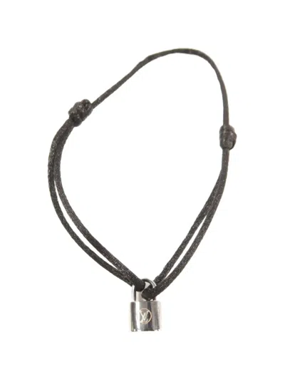 Pre-owned Louis Vuitton Lockit Pendant Bracelet In Silver
