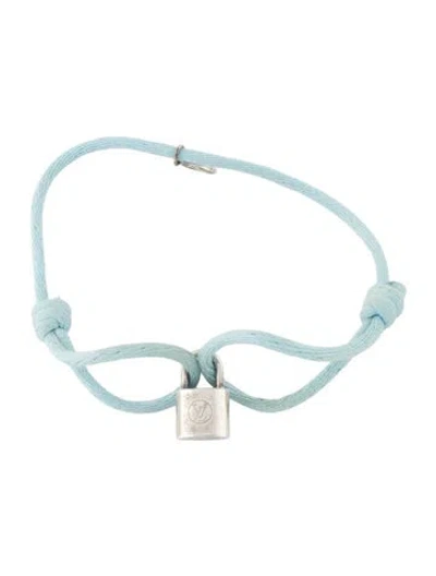 Pre-owned Louis Vuitton Lockit X Doudou Louis Bracelet, 7.25" In Blue