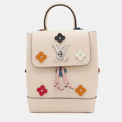 Pre-owned Louis Vuitton Lockme Backpack Claim Soft Calf Leather Size Mini
