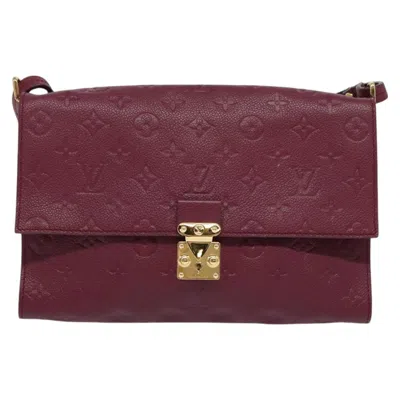 Pre-owned Louis Vuitton Lockme Burgundy Leather Shoulder Bag ()