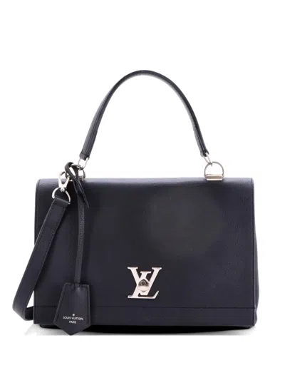 Pre-owned Louis Vuitton Lockme Ii Handbag Leather Satchel In Black