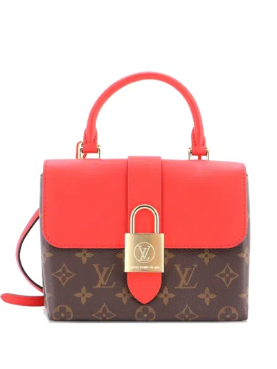Pre-owned Louis Vuitton Locky Handbag Monogram Canvas With Leather Bb Satchel In Brown