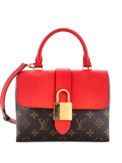 Pre-owned Louis Vuitton Locky Handbag Monogram Canvas With Leather Bb Satchel In Brown