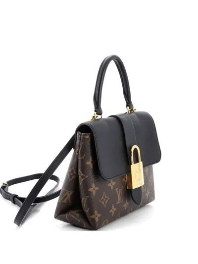 Pre-owned Louis Vuitton Locky Handbag Monogram Canvas With Leather Bb Satchel In Brown