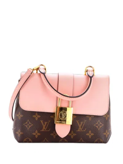 Pre-owned Louis Vuitton Locky Handbag Monogram Canvas With Leather Bb Satchel In Pink