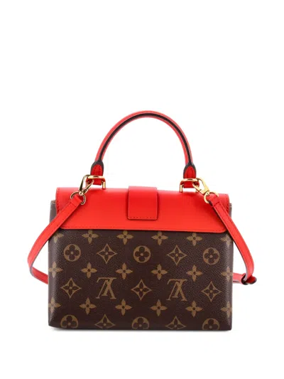 Pre-owned Louis Vuitton Locky Handbag Monogram Canvas With Leather Bb Satchel In Red