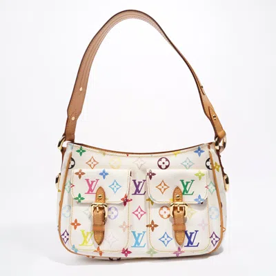 Pre-owned Louis Vuitton Lodge/ Multicolour Coated Canvas Shoulder Bag In Gold
