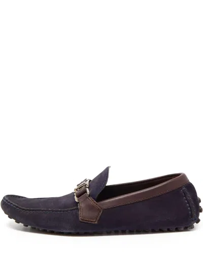 Pre-owned Louis Vuitton Logo-appliqué Loafers