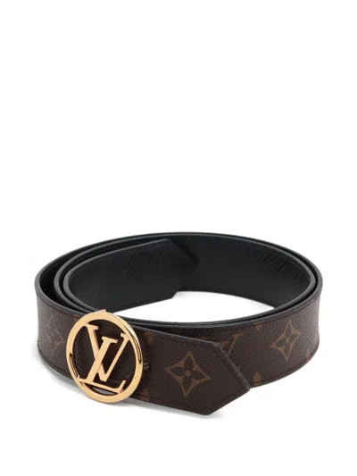 Pre-owned Louis Vuitton Logo-buckle Belt In Brown