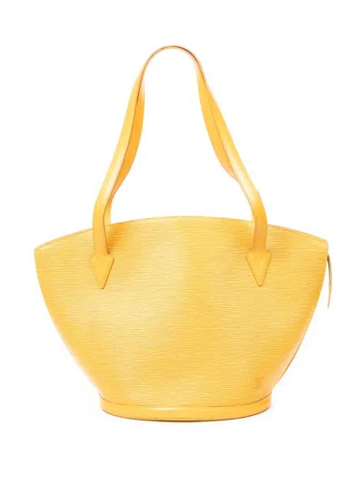 Pre-owned Louis Vuitton Logo-detail Leather Tote Bag In Yellow