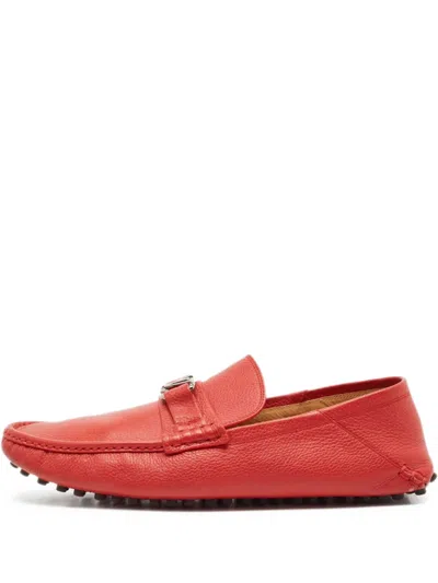Pre-owned Louis Vuitton Logo-lettering Loafers