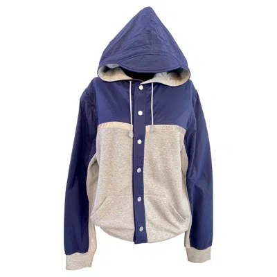 Pre-owned Louis Vuitton Logo Limited Edition Travel Hoodie Jacket In Purple