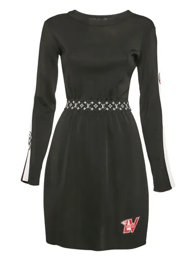 Pre-owned Louis Vuitton Logo-patch Stripe-detail Dress