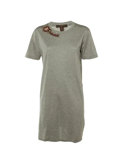 Pre-owned Louis Vuitton Logo Patch T-shirt In Gray