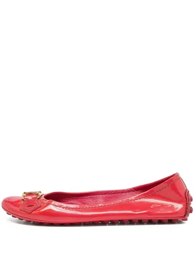Pre-owned Louis Vuitton Logo-plaque Ballet Flats