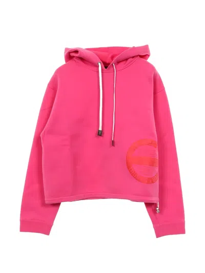Pre-owned Louis Vuitton Logo-print Hoodie In Pink
