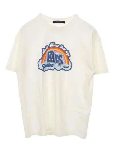 Pre-owned Louis Vuitton Logo-print T-shirt In White