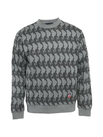Pre-owned Louis Vuitton Logo-embroidered Sweatshirt In Gray