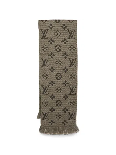 Pre-owned Louis Vuitton Logomania Monogram Scarf In Neutrals