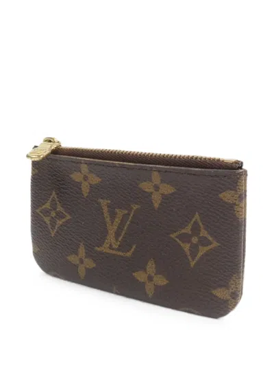 Pre-owned Louis Vuitton Logo-monogram Key Pouch In Brown