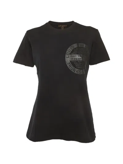 Pre-owned Louis Vuitton Logo-print T-shirt In Black