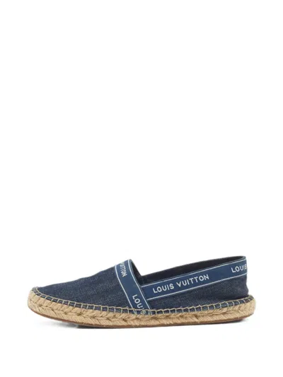 Pre-owned Louis Vuitton Logo-tape Espadrilles In Blue