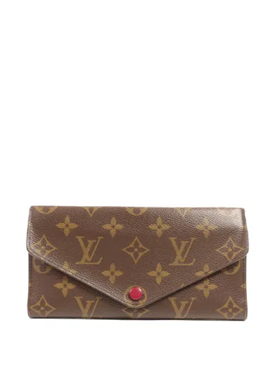 Pre-owned Louis Vuitton Long Monogram-pattern Wallet In Brown