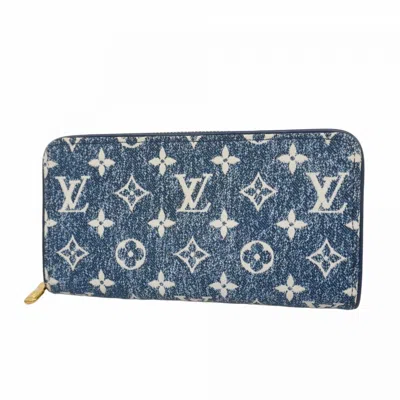 Pre-owned Louis Vuitton Long Wallet (bi-fold) () In Blue
