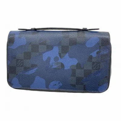 Pre-owned Louis Vuitton Long Wallet (bi-fold) () In Blue
