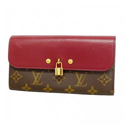 Pre-owned Louis Vuitton Long Wallet (bi-fold) () In Red