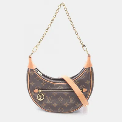 Pre-owned Louis Vuitton Loop Chain Brown Monogram Canvas Shoulder Bag